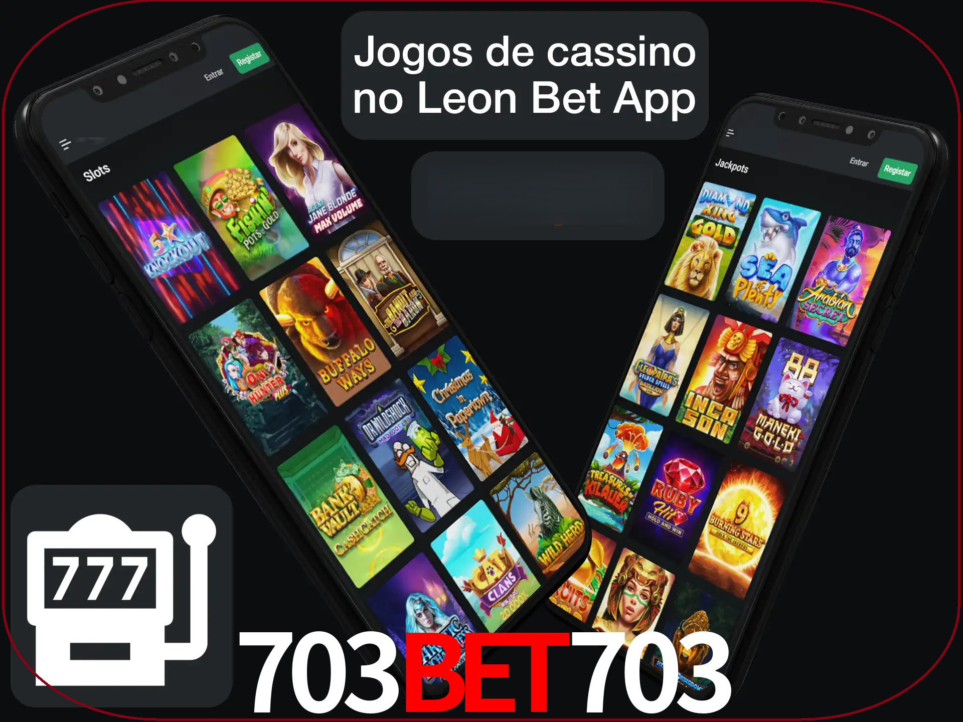 Escolha quais jogos de cassino jogar no app.