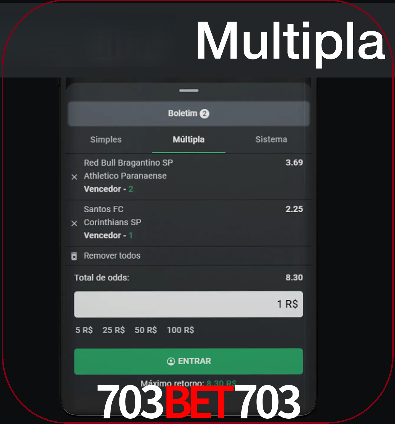 Faça apostas mais valiosas com mais de duas apostas.