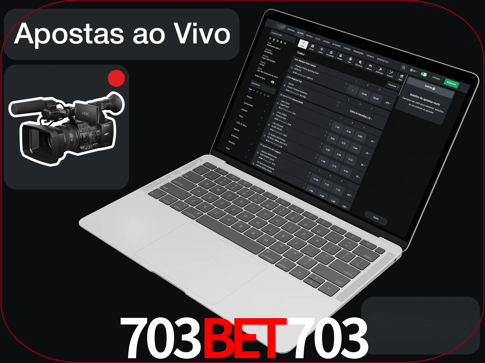 Aposte em formato ao vivo em nosso site.